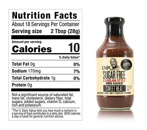 stubbs bbq sauce nutritional info